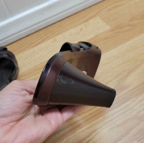 Stuart Weitzman Leather Jelly Tortoise Shell - Picture 7 of 7